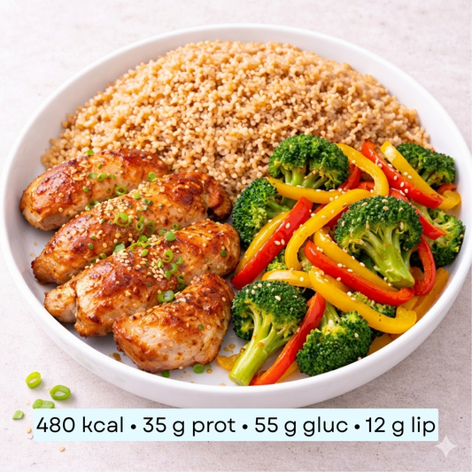 Diet - Quinoa au poulet, légumes croquants & gingembre