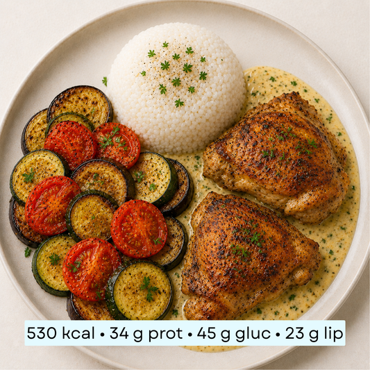 Diet - Rôti de poulet, riz & légumes méditerranéens