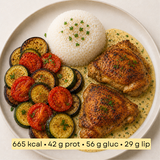 Sport -  Rôti de poulet, riz & légumes méditerranéens