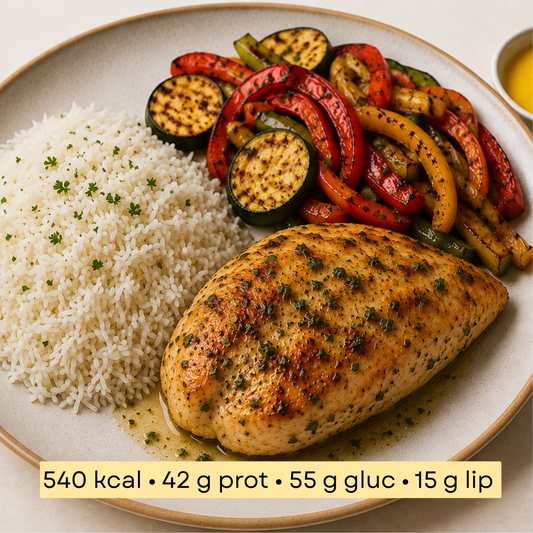 Sport - Poulet aux Herbes, Riz Basmati & Légumes Grillés
