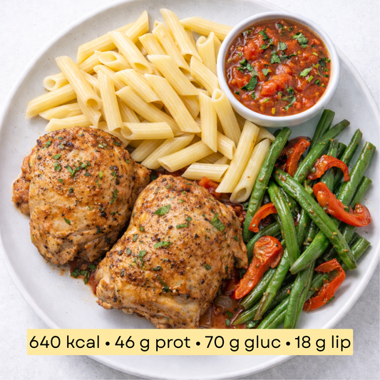 Sport - Poulet grillé sauce tomate basilic, penne