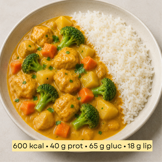Sport -  Curry de poulet doux, riz & légumes
