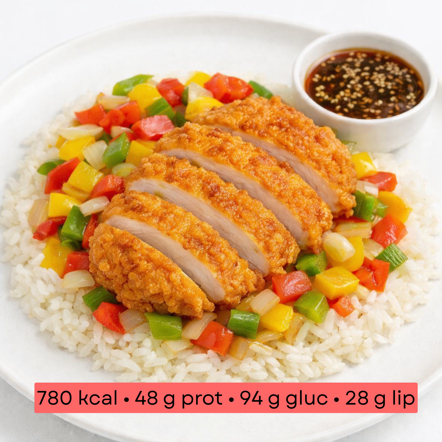 Masse - Poulet crispy Vitality, riz blanc & légumes sautés