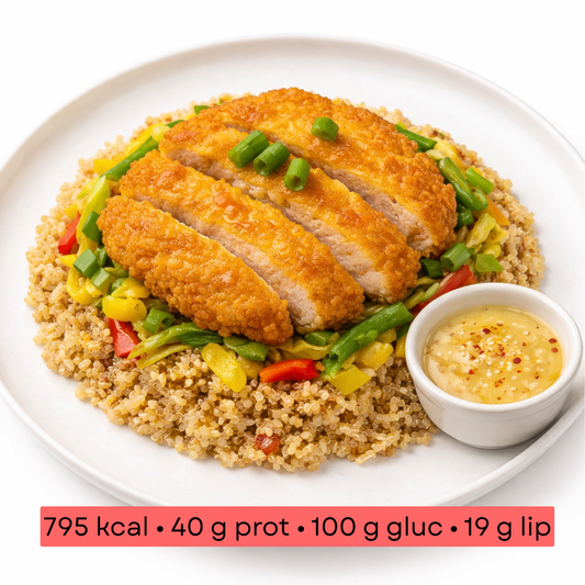 Masse - Poulet croustillant & quinoa aux légumes croquants