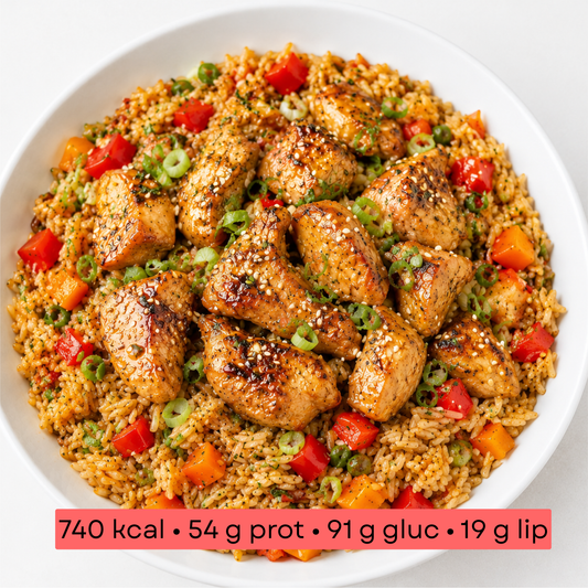Masse - Riz asiatique au poulet, gingembre & légumes croquants
